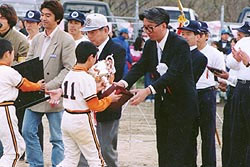 少年野球の名誉会長として