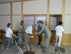 蒲入地区にて陳情をうける