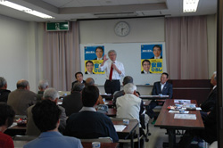 南山城村・本郷区にて国政報告会