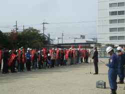 九条塔南学区自主防災会総合防災訓練に参加